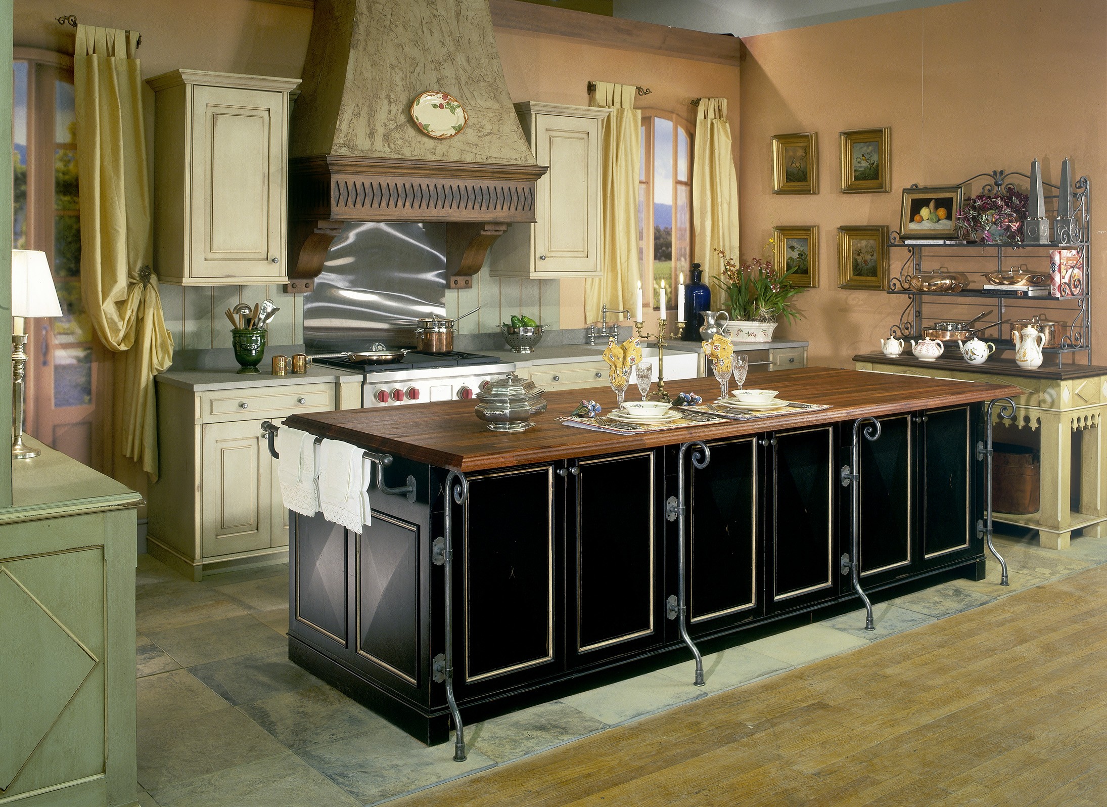 French Country Kitchen Islands