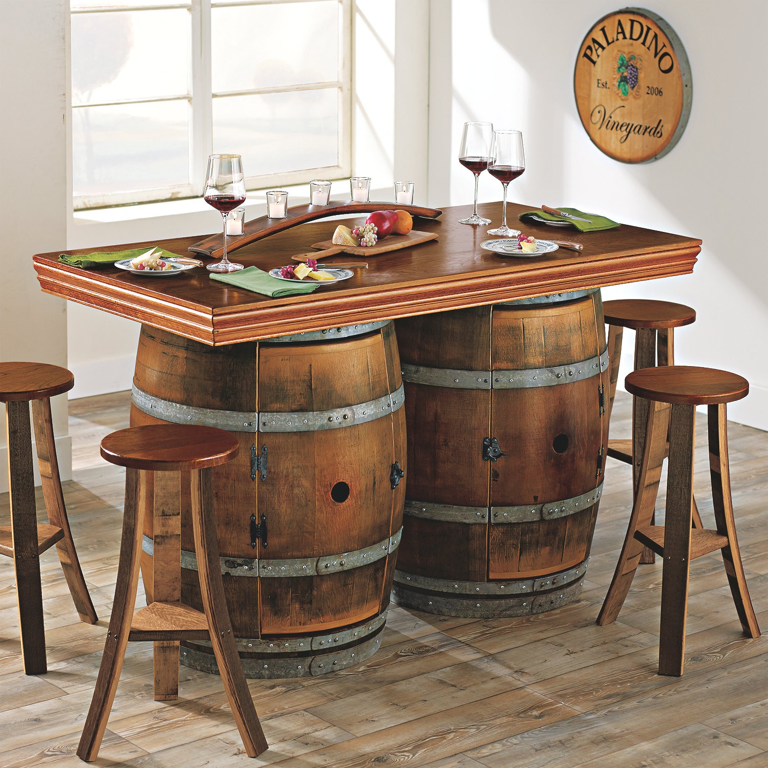 Wine Barrel Table And Chairs A Creative Mom