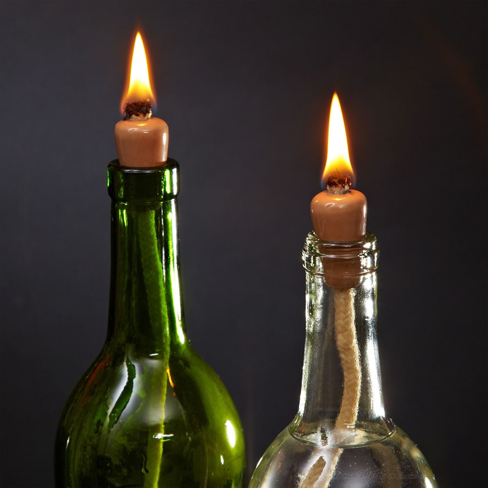 Candle Wine Bottle Centerpieces