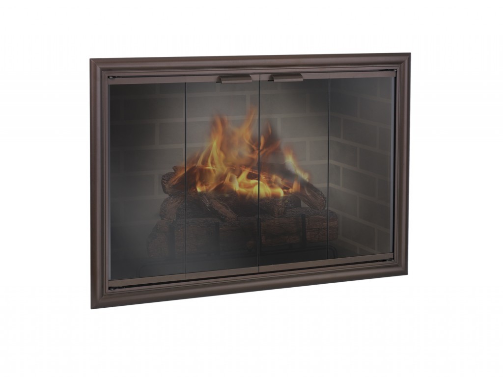 Contemporary fireplace doors