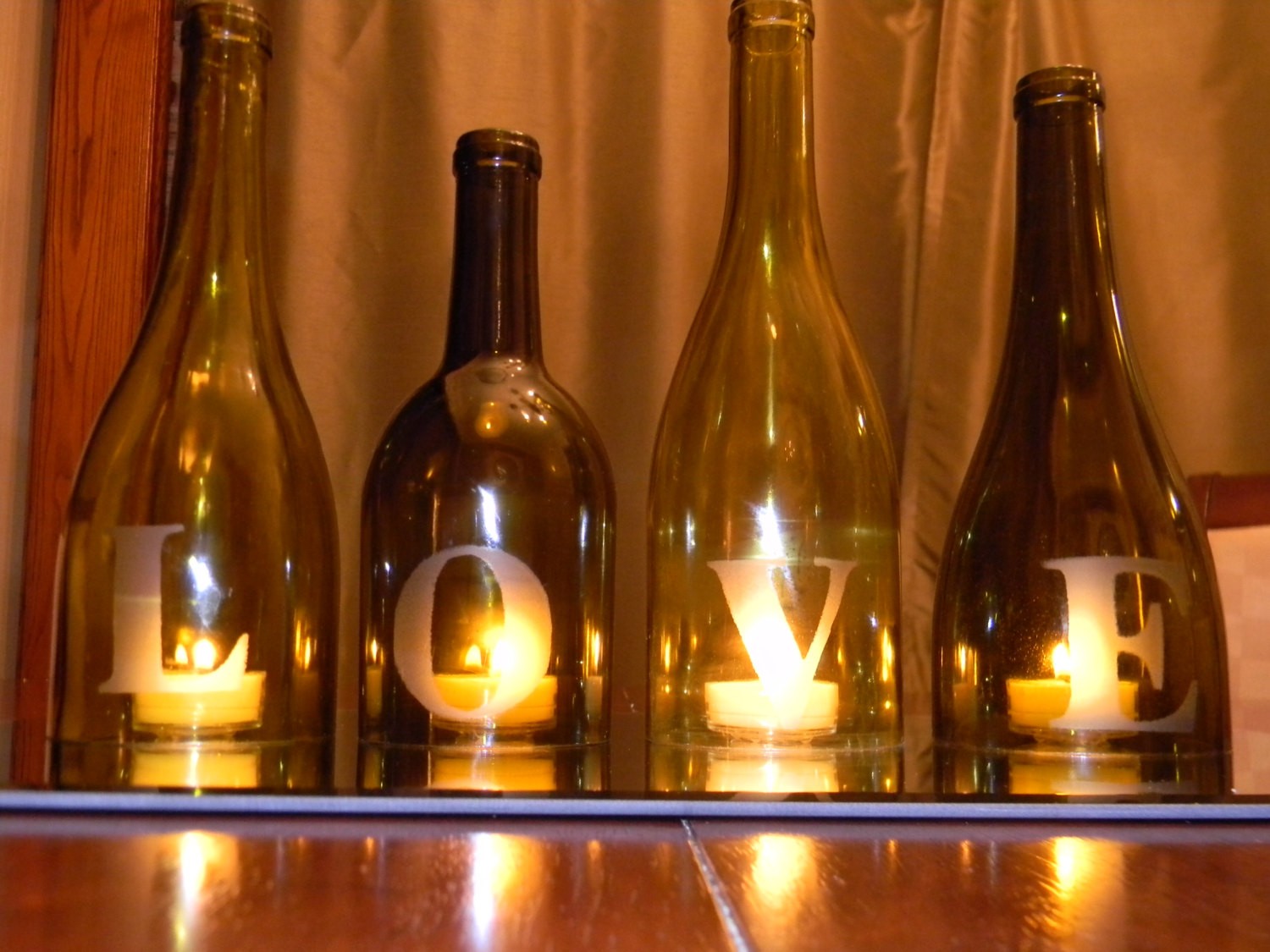 Gold Wine Bottle Centerpieces