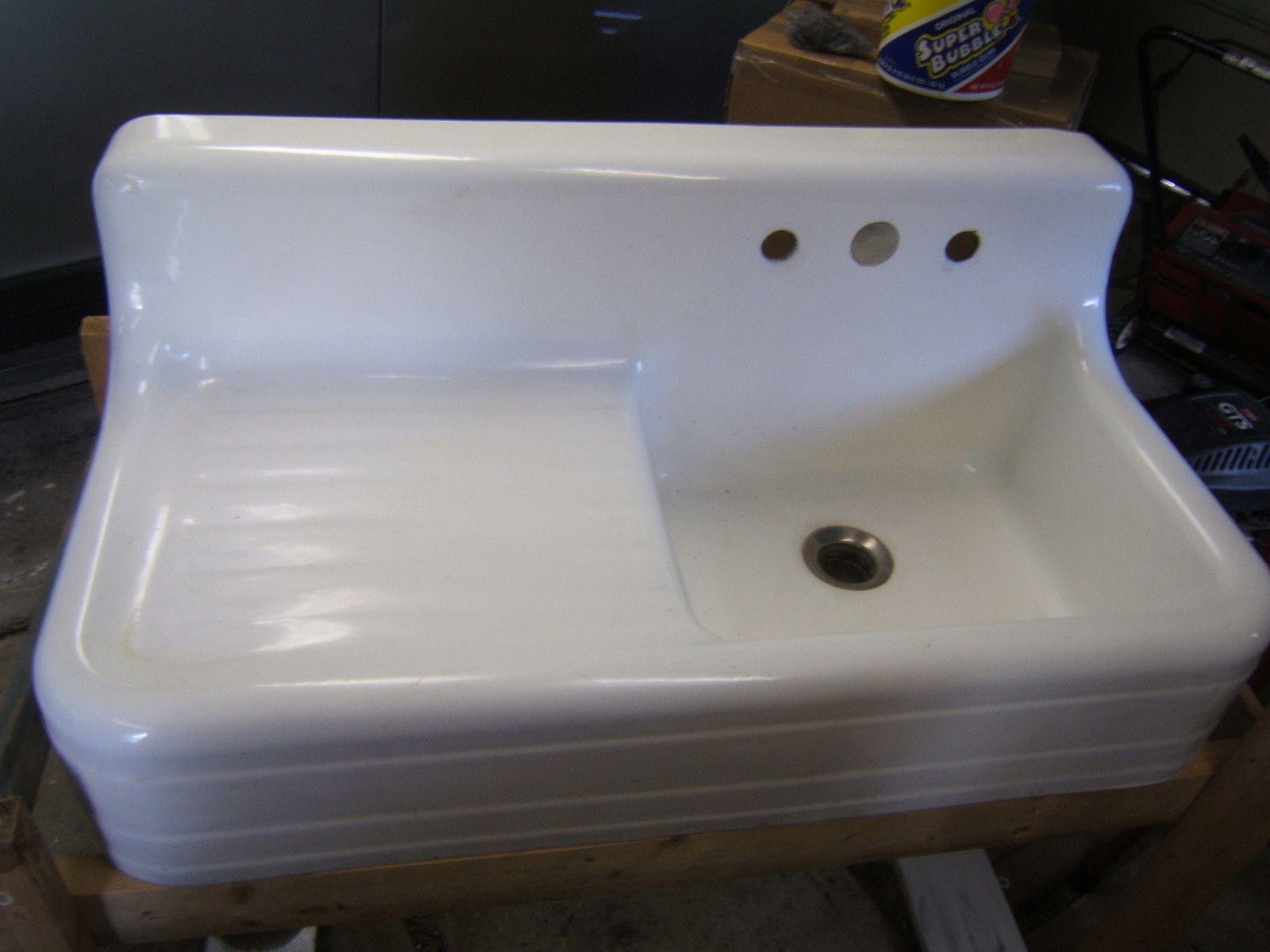 Vintage cast iron kitchen sink