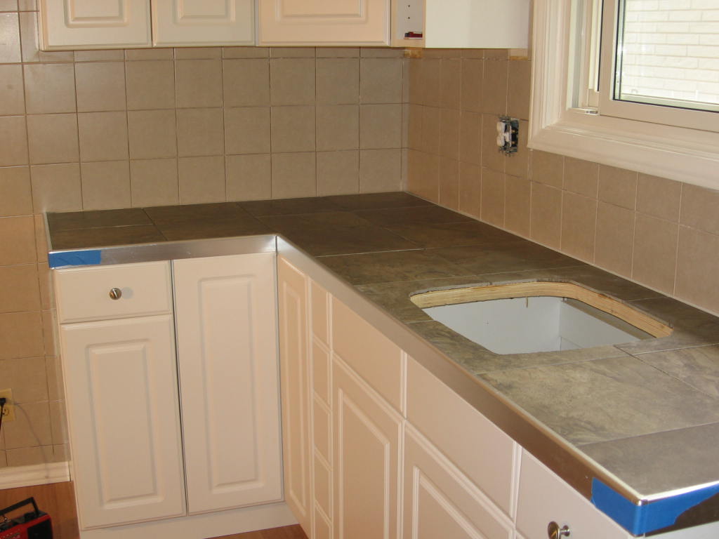 Granite tile counter top