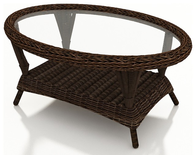 Outdoor Wicker Coffee Table | A Creative Mom