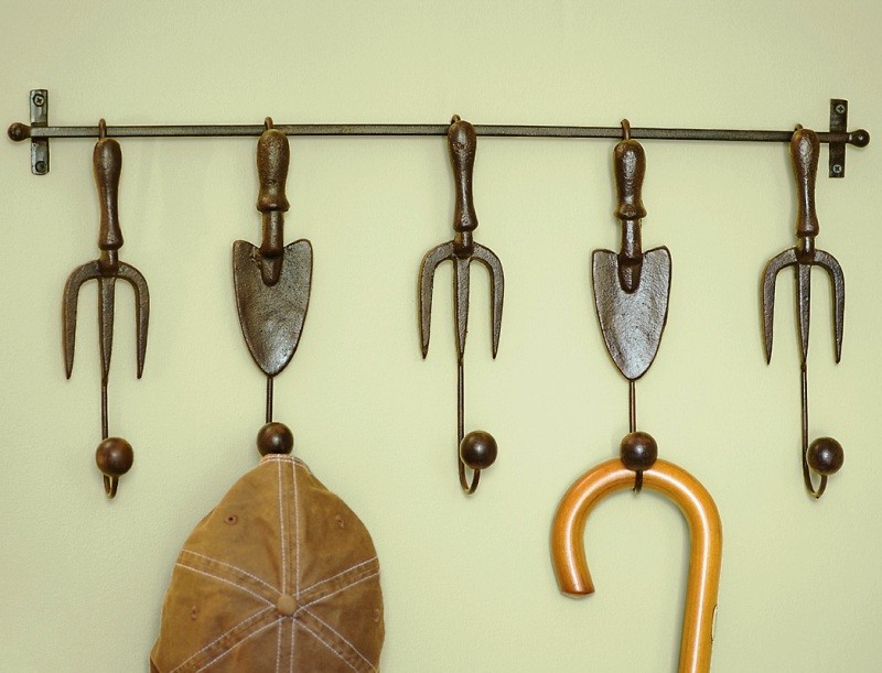 kitchen idea for wall hooks vertical